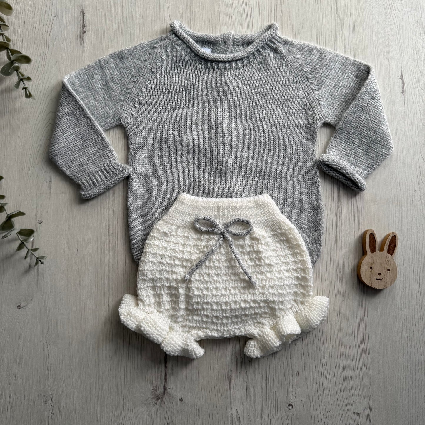 Conjunto Copito Gris Lazo