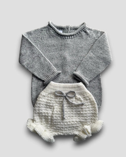 Conjunto Copito Gris Lazo