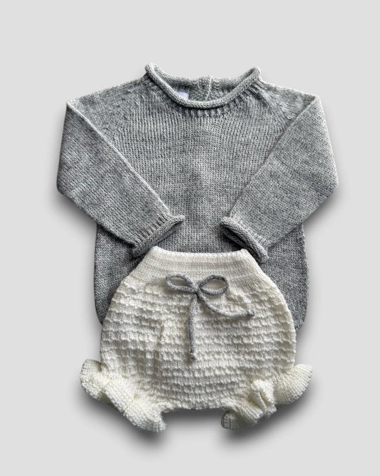 Conjunto Copito Gris Lazo