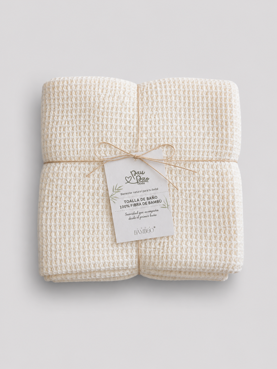 Set de Baño 100% bambú — Suave · Hipoalergénica · Antibacteriana