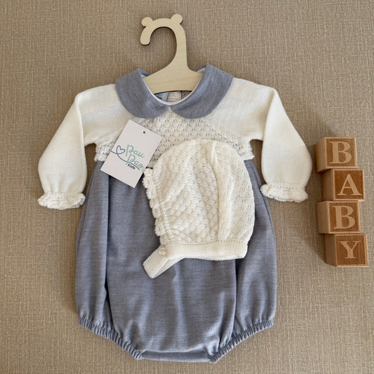 Conjunto Pelele y Capota Nube